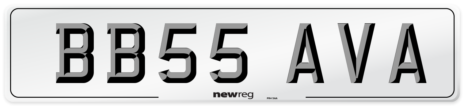 BB55 AVA Number Plate from New Reg